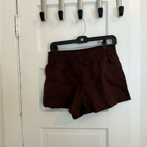 Reformation High Waist Brown Shorts